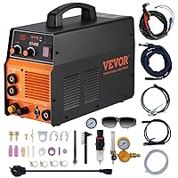 VEVOR 3 in 1 Plasma Cutter Welder Machine, CT-520 TIG/MMA Plasma Cutter Combo Machine, Non-Touch Pilot Arc Plasma Cutter TIG Welder and Stick Welder, Digital 110/220V Dual Voltage IGBT Inverter