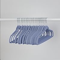 25-Pack Slim-Profile Non-Slip Velvet, Cobalt Hanger, 25, Blue