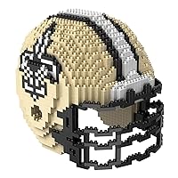 FOCO unisex child NFL Construction Toy Blocks Set - New Orleans Saints 3D Brxlz Helmet, Team Color, One Size US