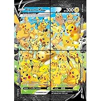 Pikachu V-Union - 4 Card Set - SWSH139 - SWSH140 - SWSH141 - SWS142 - Pokemon Celebration Black Star Promo Set
