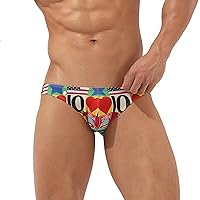 JOINFUN Men's Sexy Printed Pouch Briefs Underwear Breathable Cheeky Hipster Bikini Panties