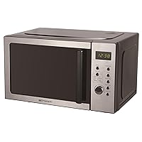 Emerson MW9005SS Compact Countertop Microwave Oven with Button Control, LED Display, 900W 5 Power Levels, 6 Auto Menus, Glass Turntable and Child Safe Lock, 0.9 Cu. Ft, Stainless Steel