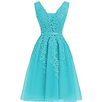 Girls Semi Formal Dresses Short Tulle Gold Lace Special Occasion Dress Turquoise