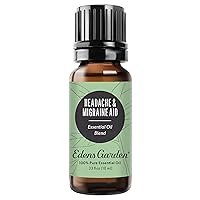Headache & Migraine Aid Essential Oil Blend, 100% Pure & Natural Premium Recipe Therapeutic Aromatherapy Essential Oil Blends 10 ml