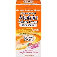 Motrin Concentrated Infants' Drops Dye-Free Original Berry Flavor - 1 oz, Pack of 2