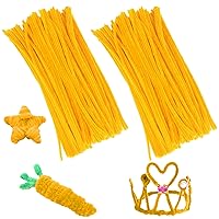 Pipe Cleaners 200Pcs DIY Yellow Pipe Cleaners 12inch Pipe Cleaners for Craft Hands-on Tailorable Thick Craft Supplies for Kids Adults, Wire Sculpture