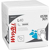 WypAll 05701 L40 Cloth-Like 1/4-Fold Wipers, 12-1/2 x 12, 56/Pack, 18 Pks/Carton