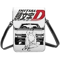 Anime Initial D Small Cell Phone Purse Fashion Mini With Strap Adjustable Handba For Women Female