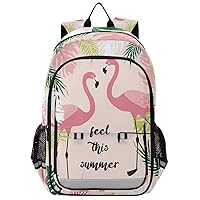 ALAZA Flamingo Silhouette Feel This Summer Backpacks Reflective Safety Backpack