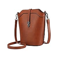 seOSTO Small Bucket Bag, Cell Phone Purse,Leather Purses For Women,Gift for Teenage Girls