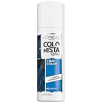 Colorista 1-Day Washable Temporary Hair Color Spray, Blue, 2 Ounces
