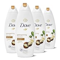 Purely Pampering Body Wash for Dry Skin Shea Butter with Warm Vanilla Effectively Washes Away Bacteria While Nourishing Your Skin, 22 Fl Oz (Pack of 4)