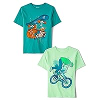 Boys' Sports Short Sleeve Graphic T-Shirts,multipacks