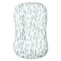 Baby Lounger Cover for Boys and Girls Removable Cover Ultra Soft Comfortable Lounger Slipcover for Newborn Lounger Pillow (Green Leaf)