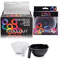 Star Struck Silver Pop Up Hair Foil - FRAMAR Color Bowl with Cleaner Set