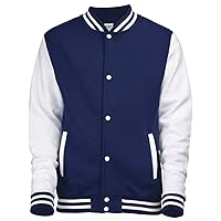 Kid's Varsity Jacket COLOUR Oxford Navy/White SIZE 12 TO 13