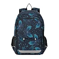 ALAZA Blue Butterfly Polka Dot Laptop Backpack Purse for Women Men Travel Bag Casual Daypack with Compartment & Multiple Pockets