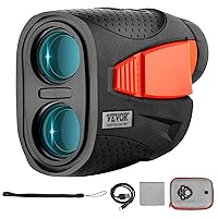 Golf Rangefinder, Laser Golfing Hunting Range Finder, 6X Magnification Distance Measuring, Golfing Accessory with High-Precision Flag Lock, Slope Switch, Continuous Scan