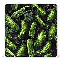 Pickle Cucumbers Scale for Body Weight Smart Accurate Digital Bathroom Scale with Easy Read LCD