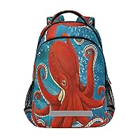 Octopus Backpacks Travel Laptop Daypack School Book Bag for Men Women Teens Kids 16
