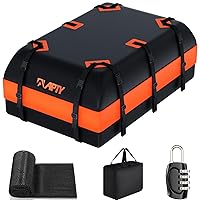 21 Cubic Feet Car Rooftop Cargo Bag Carrier, Soft Roof Top Luggage Bag for All Vechicles with/Without Racks - with Waterproof Zip, Luggage Lock, Anti-Slip Mat, Storage Bag, Door Hooks