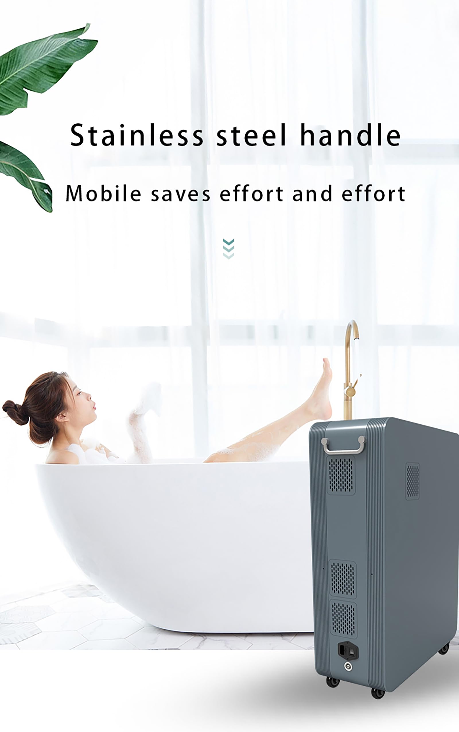 Hydrogen Water Spa, Portable H2 Bath Machine, Up to 2500PPB, Anti-Oxidant H2 Soak, Rejuvenating Bubble Bath Machine for Immune Support & Relaxation