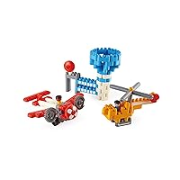 Poly M Hape City Airport | 142Piece Building Brick Airport Toy Set with Figurines & Accessories, 760023