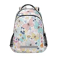 Fashion Floral with Butterflies and Plants Backpacks Travel Laptop Daypack School Book Bag for Men Women Teens Kids