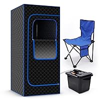 Portable Sauna - at Home Sauna Home SPA for Relaxation, 4 Liters 1400 Watt Steamer + Sauna Box + Remote Control, Large Space Home Sauna Tent, Pilates, Enjoy The Benefits of a Home Sauna Anywhere