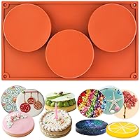 Large Round Disc Candy Silicone Mold 3-Cavity