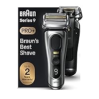 Braun Series 9 9517s PRO+ Electric Razor for Men, 5 Pro Shave Elements & Precision Long Hair ProTrimmer, Charging Stand, Braun’s Best for Smooth Skin, Wet & Dry Electric Razor with 60min Runtime