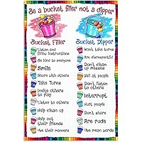 Be A Bucket Filler Not A Dipper Unframe Poster Or Framed Canvas 0.75in Class Decoration Gifts For Teacher, Student Gifts, Classroom Rules Gifts On Back To School Day Wall Art Print (Multi 6)