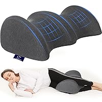 Knee Pillow Ankle and Knee Support Leg Elevation Neck Pain Relief Premium Quality, Memory Foam Bolster Pillow for Legs, Leg Pillow for Sleeping Hip Pain,Memory Foam Knee Pillow for Side,Back Sleepers