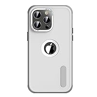 Magnetic Case Compatible with iPhone 13 Pro Max Case 6.7 Inch, Full Body Protection Rugged Protective Cover Military Grade Hard Bumper Case with Customized Tags, White