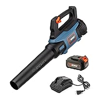 BLAX2-M 20 Volt Max Handheld Cordless Leaf Blower, Up to 350 CFM and 80 MPH, Variable Speed, Cruise Control, Lightweight, Includes 4.0 Ah Battery and 2 Amp Charger