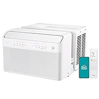 12,000 BTU U-Shaped Smart Inverter Air Conditioner–Cools up to 550 Sq. Ft., Ultra Quiet with Open Window Flexibility, Works with Alexa/Google Assistant, 35% Energy Savings, Remote Control