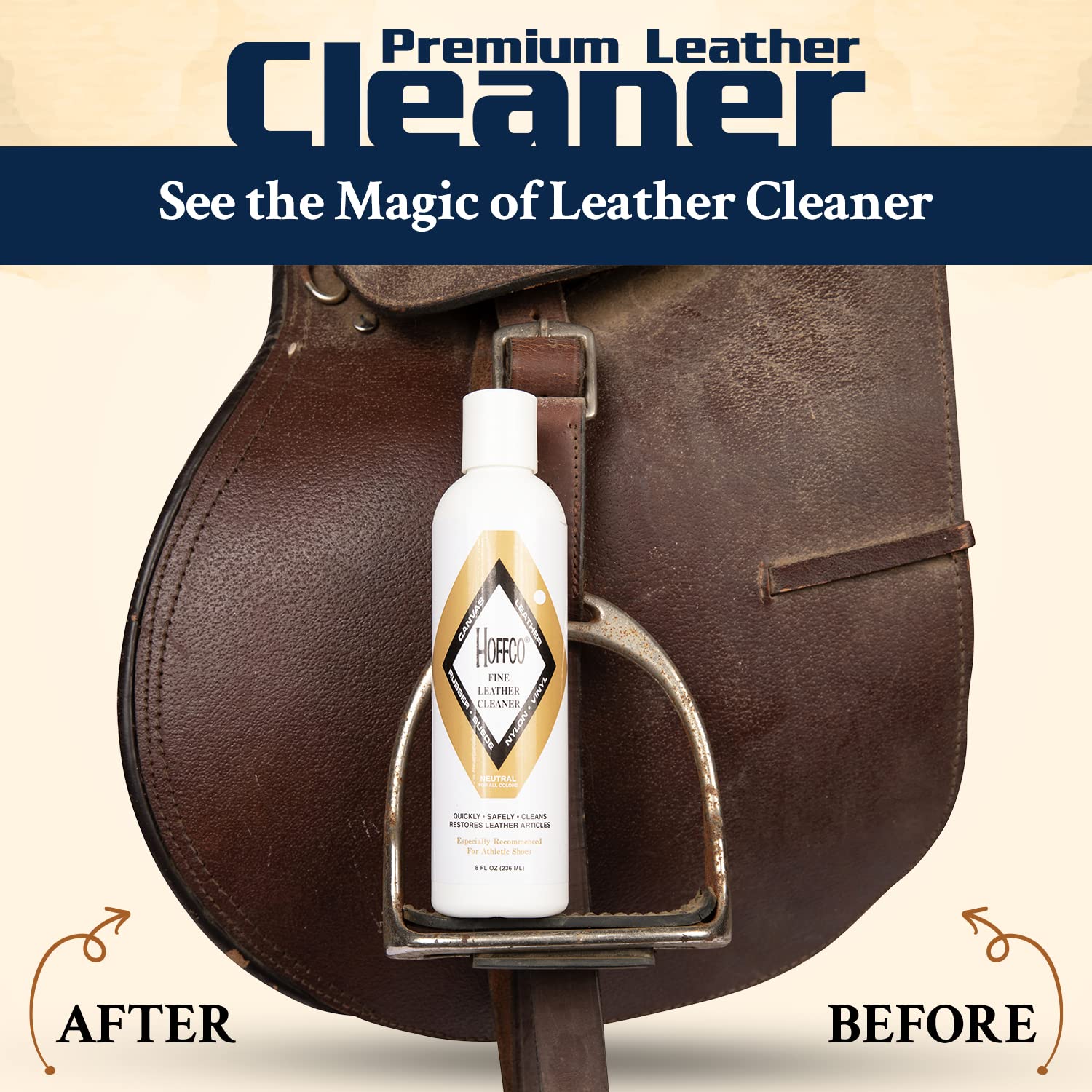 VENETIAN Premium Leather Cleaner - Safe & Effective for Boots, Shoes, Bags, Furniture, and More - 8oz Made in USA Since 1907