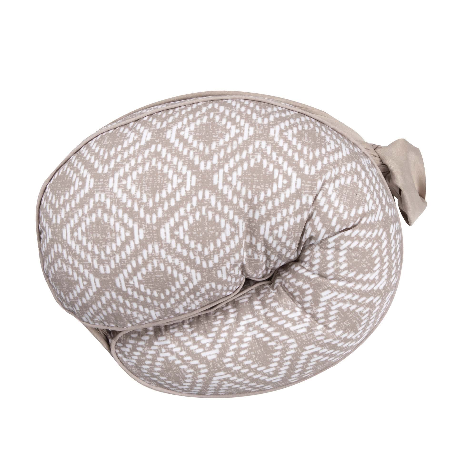 Boppy Anywhere Support Nursing Pillow, Latte Rattan with Stretch Belt that Stores Small, Breastfeeding and Bottle-feeding Support at Home and for Travel, Plus Sized to Petite, Machine Washable