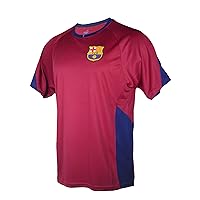 Icon Sports Mens Striker Short Sleeve Game Polyshirt UEFA Champions League Soccer Barcelona, Alternate, Large
