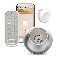 Lock Connect WiFi Smart Lock & Keypad for Keyless Entry - Control Remotely from Anywhere - Weatherproof - Compatible with Amazon Alexa, Google Home (Satin Chrome)