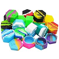 26ml Hexagon Silicone Container Non-stick Reusable Jars Multi-use For Food Storage (10)
