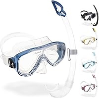 Cressi Adult Wide View Comfortable Snorkeling Mask & Snorkel - Onda & Mexico: made in Italy