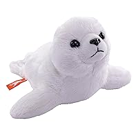 Wild Republic Pocketkins Eco Harp Seal, Stuffed Animal, 5 Inches, Plush Toy, Made from Recycled Materials, Eco Friendly