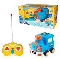 MUKIKIM My Little Ride - Charlie The Train. Your Child's First Remote Control Car. Safe & Durable for Ages 2+ Toddlers/Young Kids. Cartoon RC Car with Disassemble Soft Shell & Crash-Resistant Design…