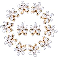 PAGOW 12PCS Mini Pearl Claw Clip, Retro Hair Clips with Daisy Flower, Sweet Artificial Bangs Clips Decorative Hair Accessories for Women Girls