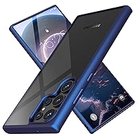 MATEPROX Compatible with Samsung Galaxy S23 Ultra Case, Clear Thin Slim Crystal Transparent Shockproof Bumper Cover for Samsung S 23 Ultra 5G (2023)-Blue
