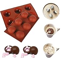 Gellphak 2pcs Hot Chocolate Bomb Half Circle Baking Mold,How to Make Hot Chocolate Bomb with Marshmallows,The New Way to Enjoy the Milk (2pcs)