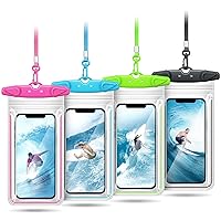 Universal Waterproof Phone Pouch, 4-Pack IPX8 Phone Case Compatible with iPhone 14/13/12/11 Pro Max/Pro/8 Plus, Galaxy S22/S21/S20/S10/Note 20/10/9 up to 6.8