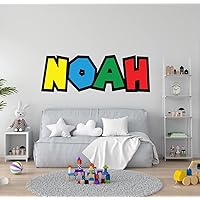 Custom Name Wall Decal - Personalized Name Wall Sticker - Mario Wall Sticker - Graffiti Name Wall Decal - Unisex Wall Art Decor - Wall Decal for Nursery Bedroom Decoration (Wide 15