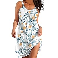 Women's 2023 Spring Casual Dresses Lounge Contrast Spaghetti Strap Beach Dresses Flounce Summer Mini Shirt Dress